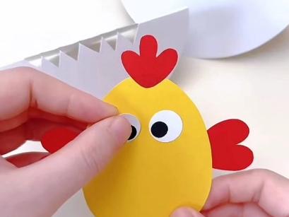 立体小鸡手工