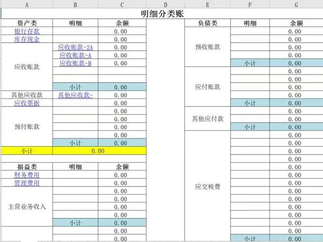 公司内账流水账报表