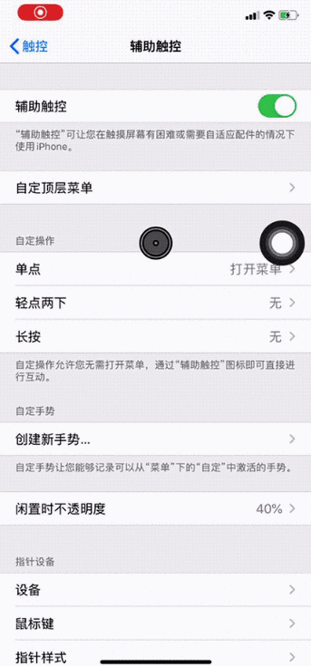 苹果手机小圆点突然变小了
