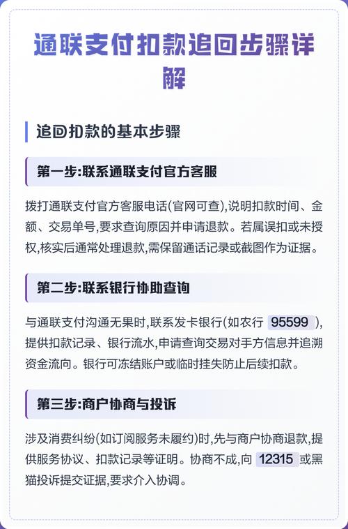 通联支付自动扣款怎么追回