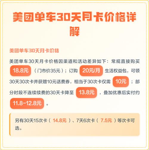 美团单车包月多少钱一个月缩略图