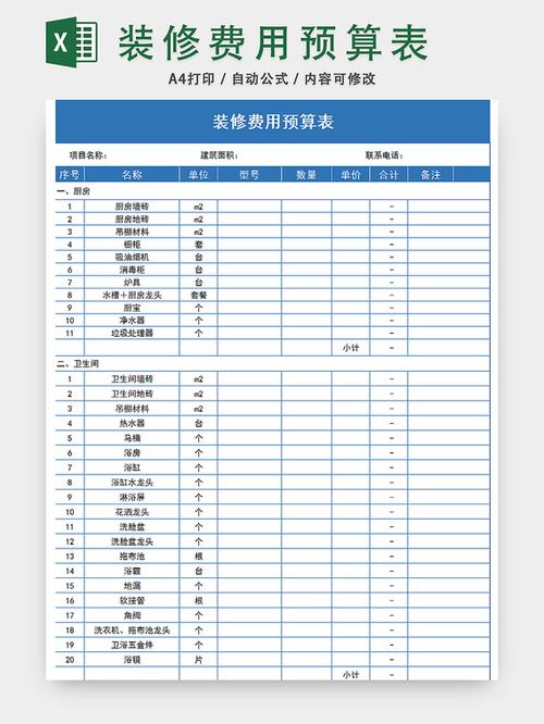 费用明细表(通用版)