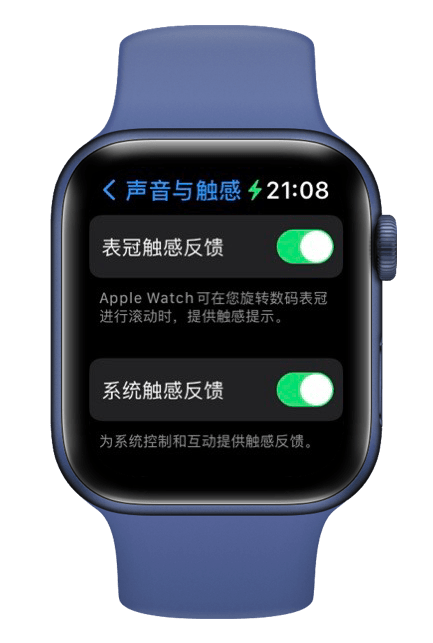 苹果手表显示旋转数码表冠来解锁