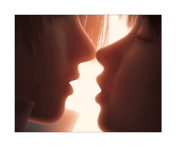 男女浪漫拥吻动态图