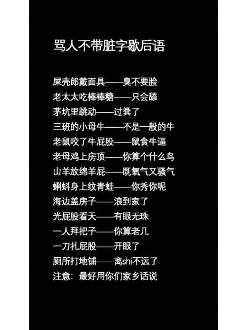 形容骂人的词语