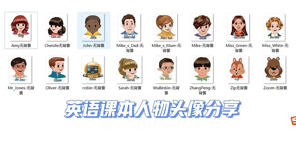 三年级上册英语人物名字