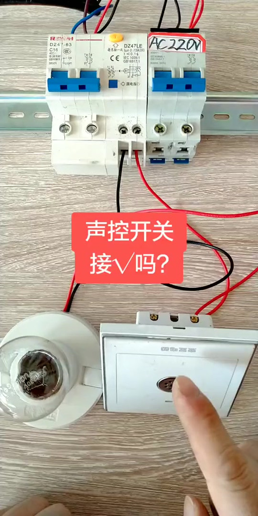 声控灯二根线正确接法