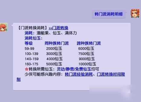 梦幻西游转回原门派需要多少钱