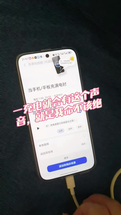设置充电完成提醒怎么设置截图