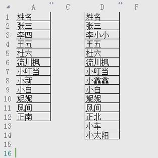 excel怎么对比两列数据的异同