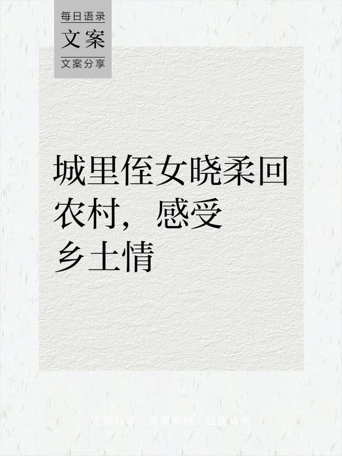 城里侄女和乡村叔叔的作者是谁啊