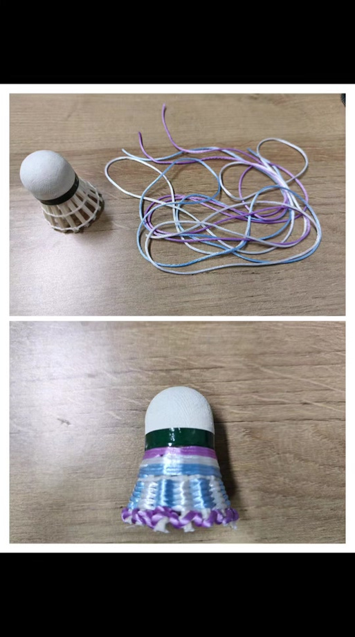 手工穿羽毛球线步骤