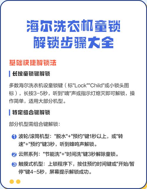 洗衣机解开童锁怎么解图标