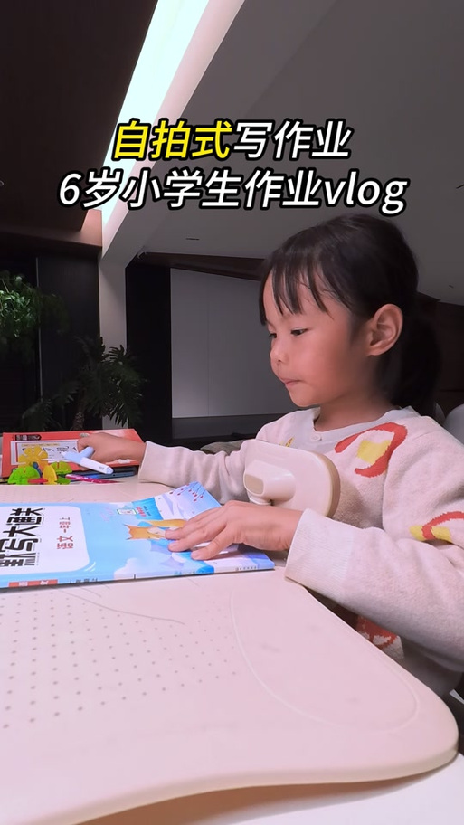 小学生沉浸式写作业vlog