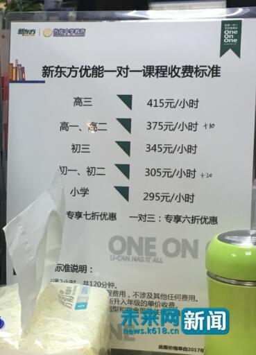 新东方收费标准截图