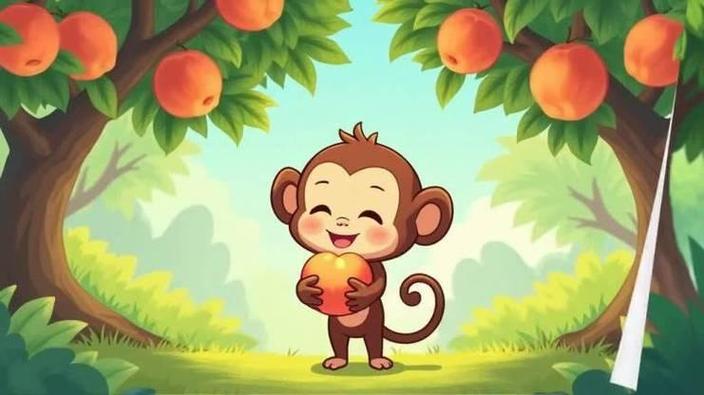 小猴子玩耍图标