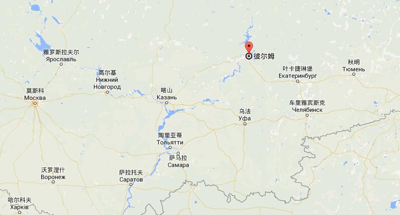 俄罗斯彼尔姆市位置图