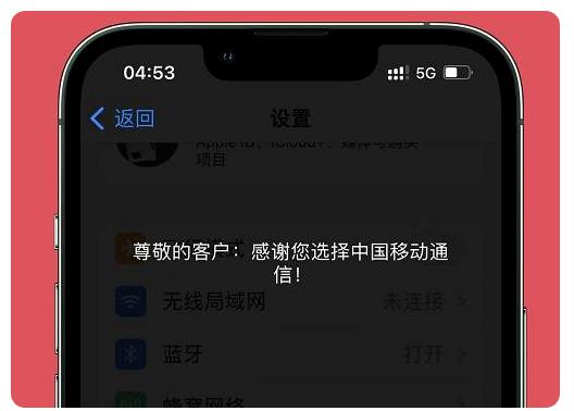 苹果总是弹出运营商欢迎