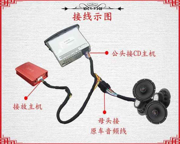 音响4根线怎么接图解