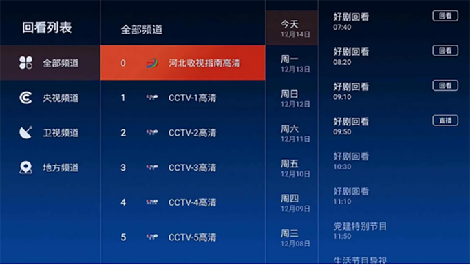 河北科教频道节目表回看
