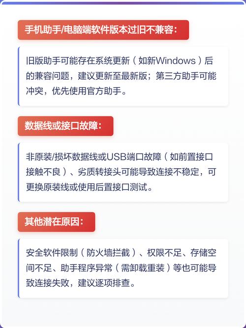 华为手机助手连不上电脑原因
