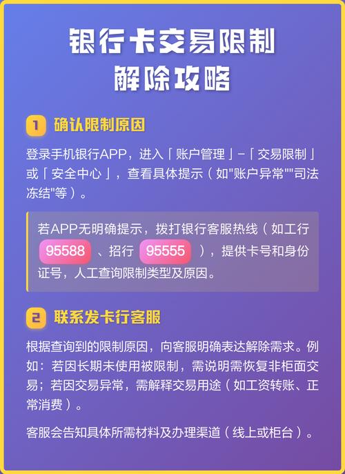 银行卡交易上限怎么解除限制