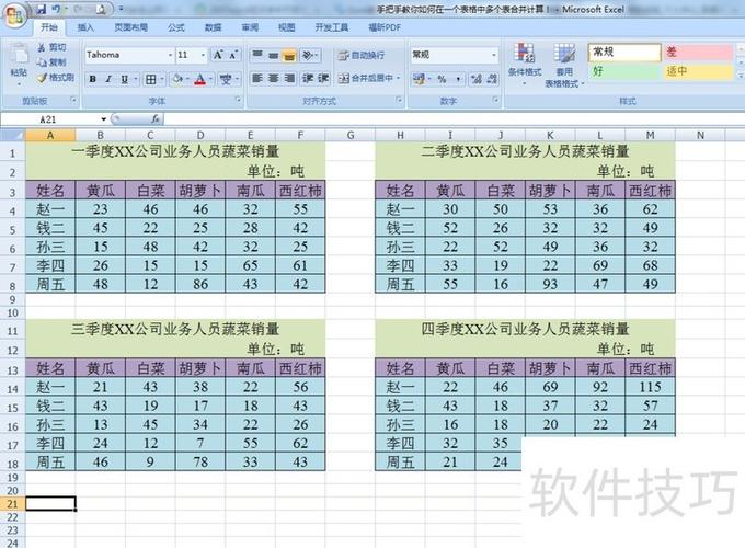 多个电子表格怎么合并成一个