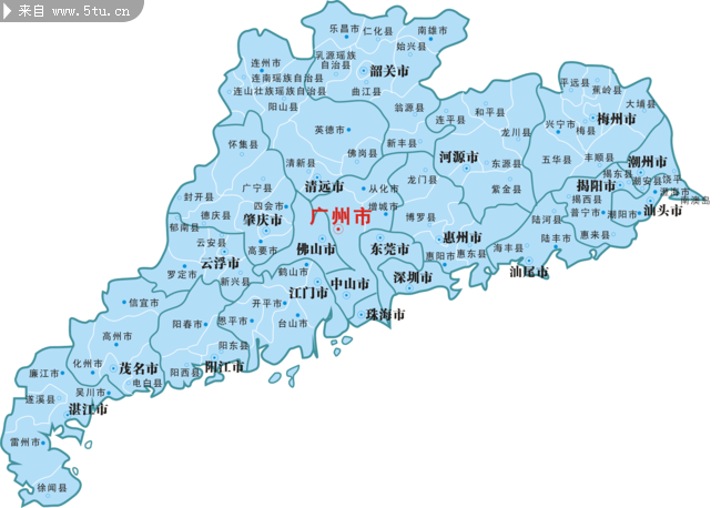广东省高清地图