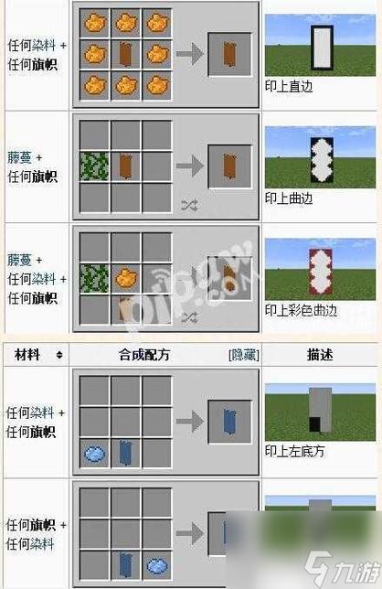 我的世界盾牌旗帜图案推荐