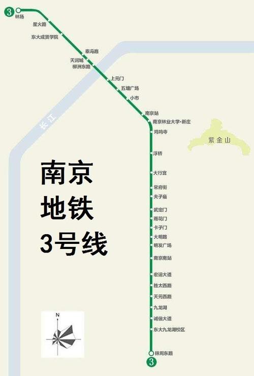 南京地铁3号线线路图缩略图