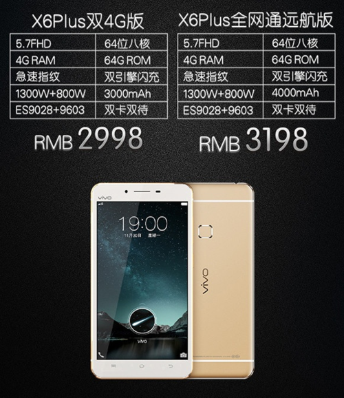 vivo x6plus参数