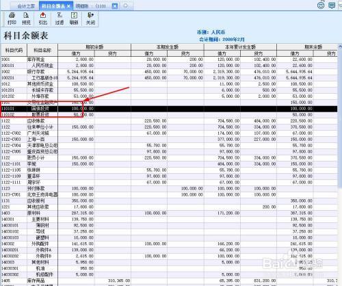 金蝶科目余额表在哪里