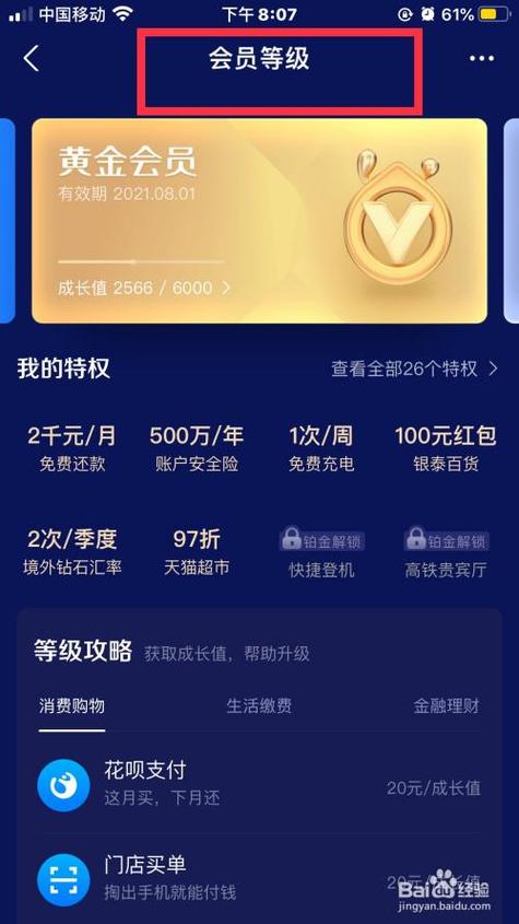 支付宝怎么隐藏会员等级