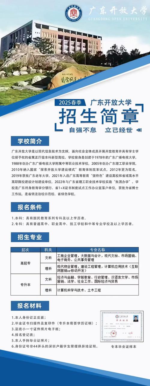 广东开放大学招生简章