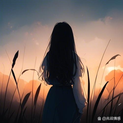 一个人孤独背影图片女