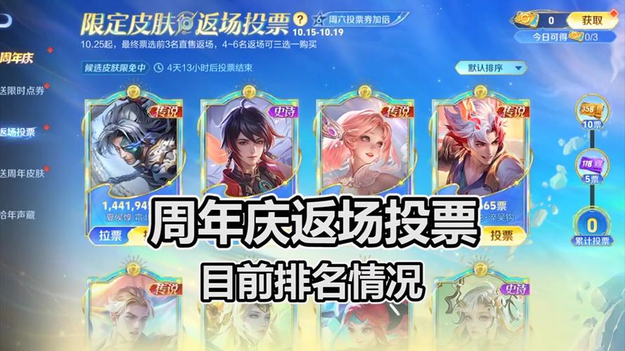 王者荣耀返场投票入口