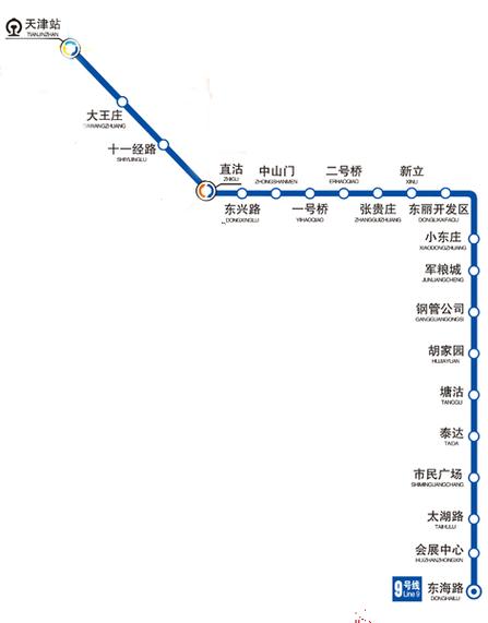 9号线地铁线路图缩略图