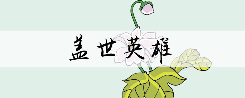 盖世四字成语