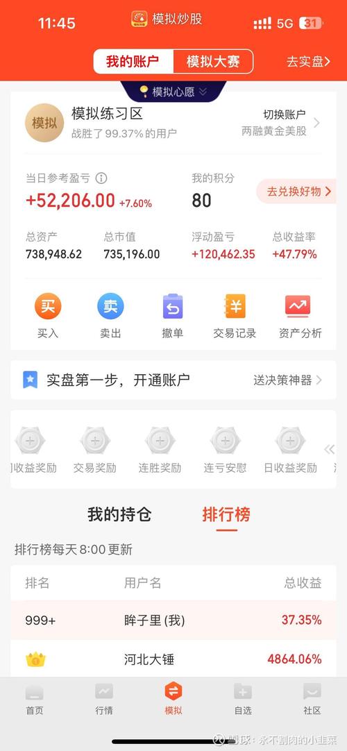 同花顺期货通模拟账户重置