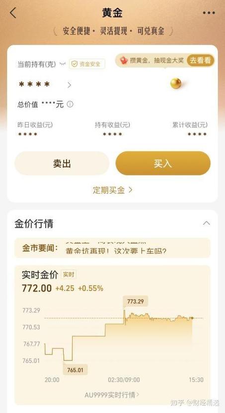 支付宝一元买黄金在哪里查看