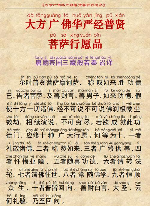 普愿行愿品经文