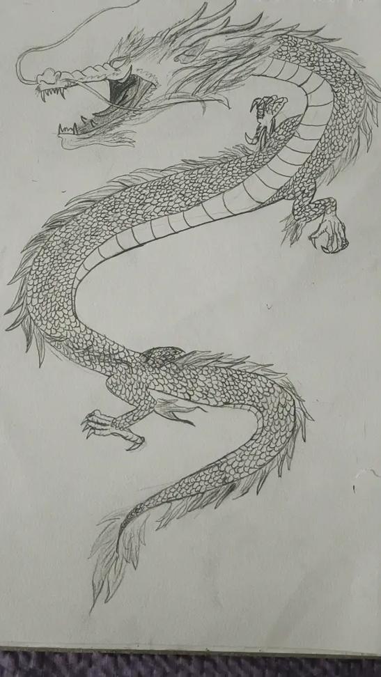 一二三年级简笔画龙