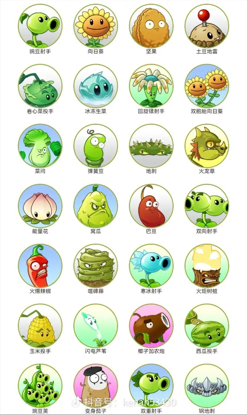 植物大战僵尸无尽版植物