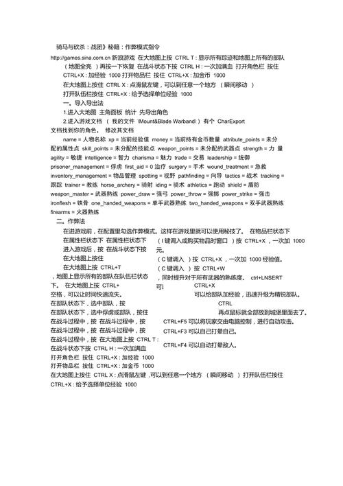 骑砍作弊指令怎么关