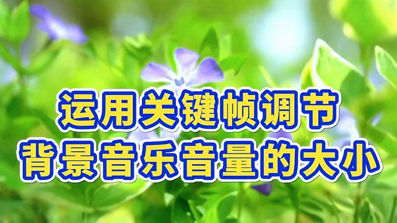 降低视频背景音乐音量