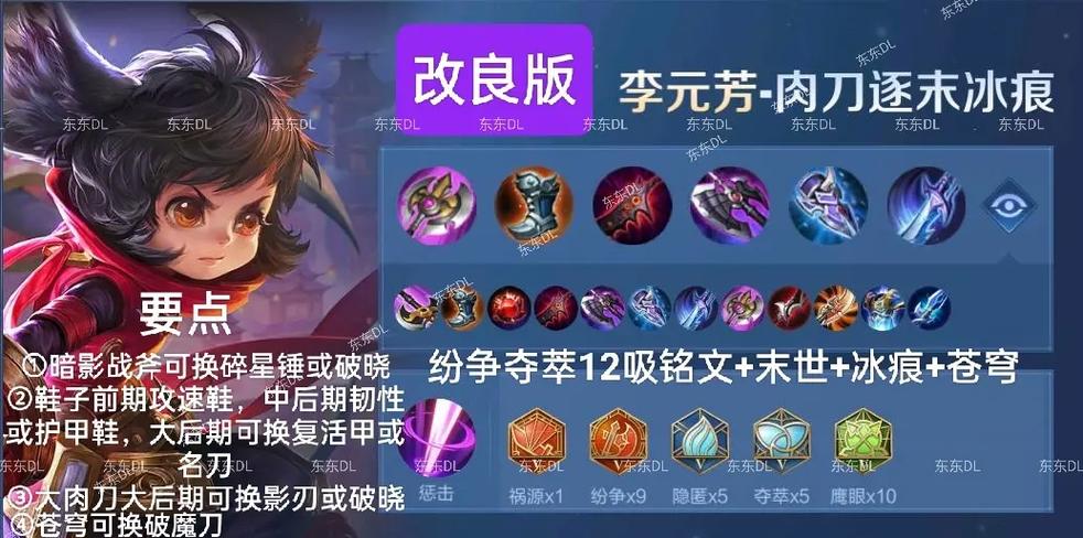 2026李元芳最强出装和铭文