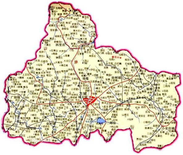 方城县乡镇分布图地图