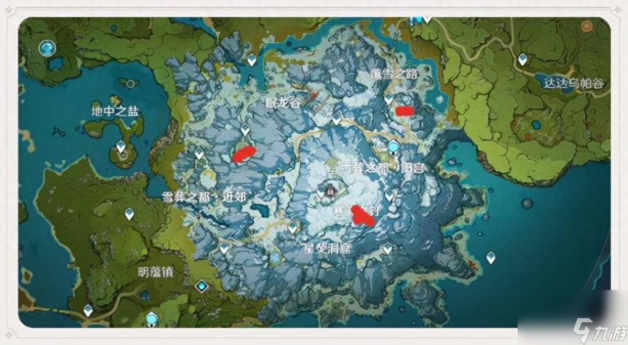 原神龙脊雪山三个碎片位置在哪