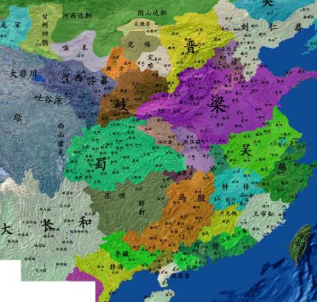 五代十国全面战争在野武将分布图
