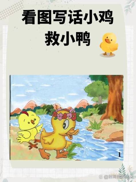 小鸭救落水的小鸡